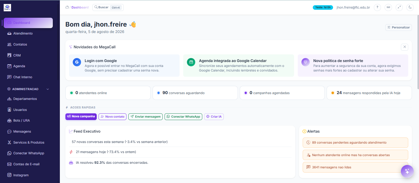 MegaCall Dashboard
