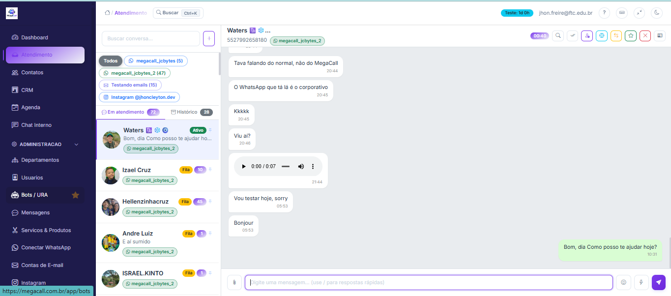 MegaCall Inbox